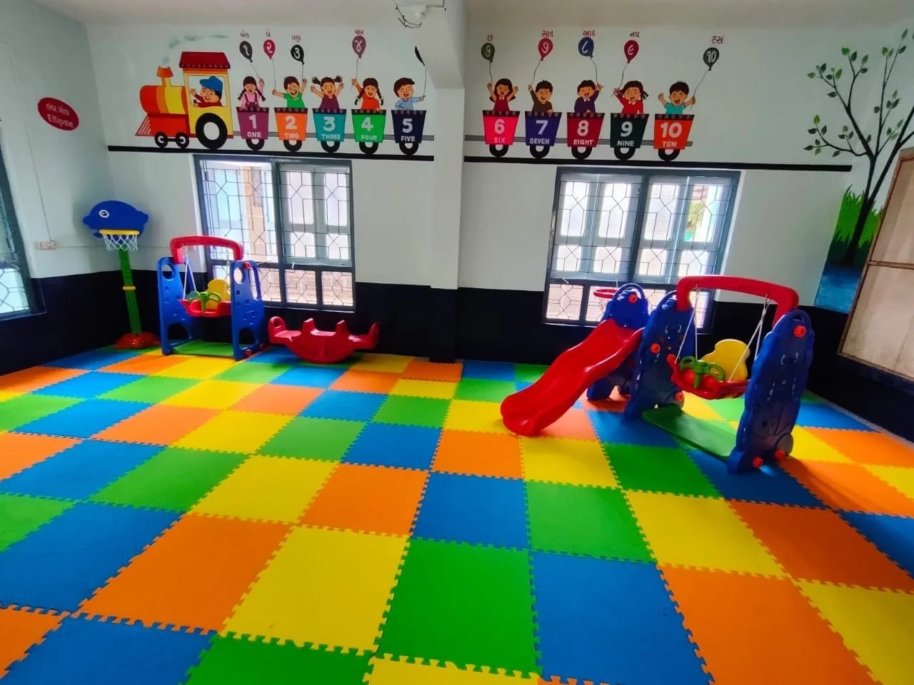 Indoor play area with EVA mats