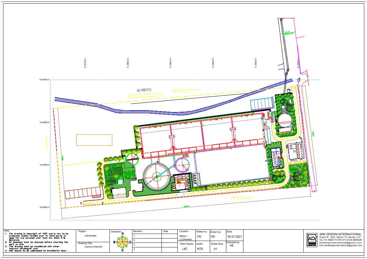 Ludhiana landscape layout proposal drawing