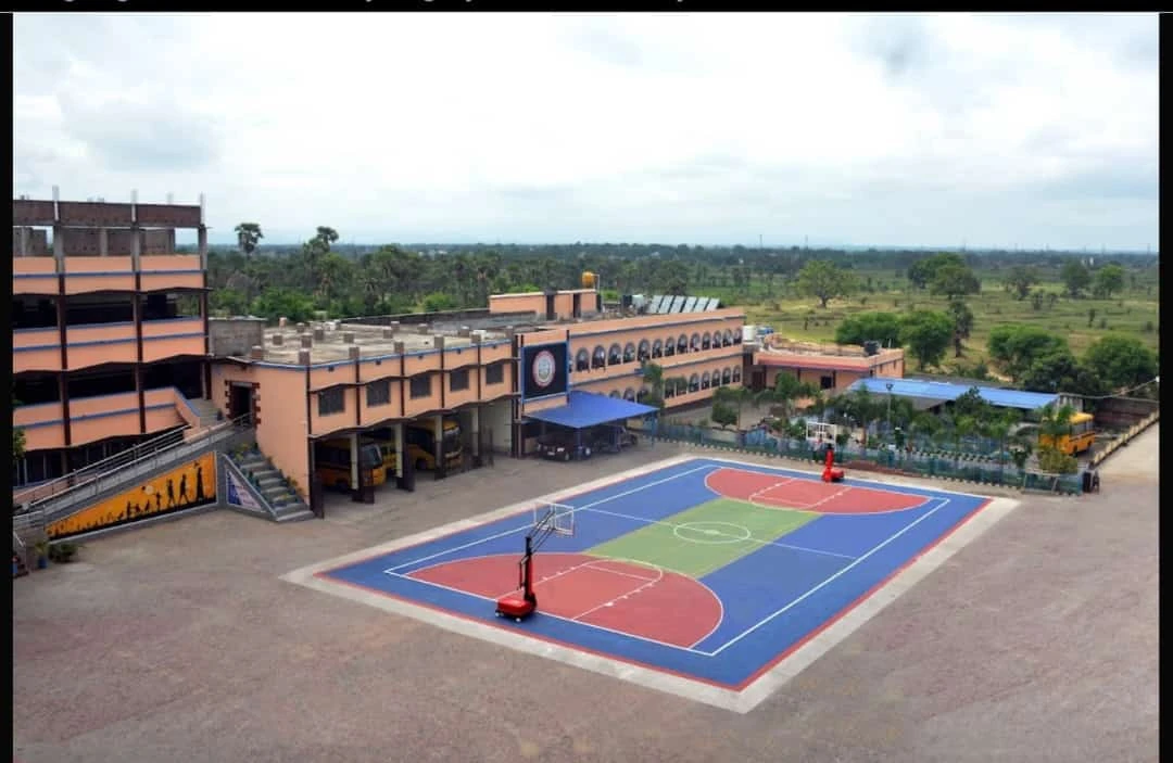 Basketball court at St Thomas School, Govindpur, Godda, Jharkhand